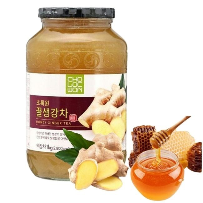 Mật ong gừng Hàn Quốc lọ 1kg-Giảm ho hiệu quả - Hàng nhập khẩu chính hãng