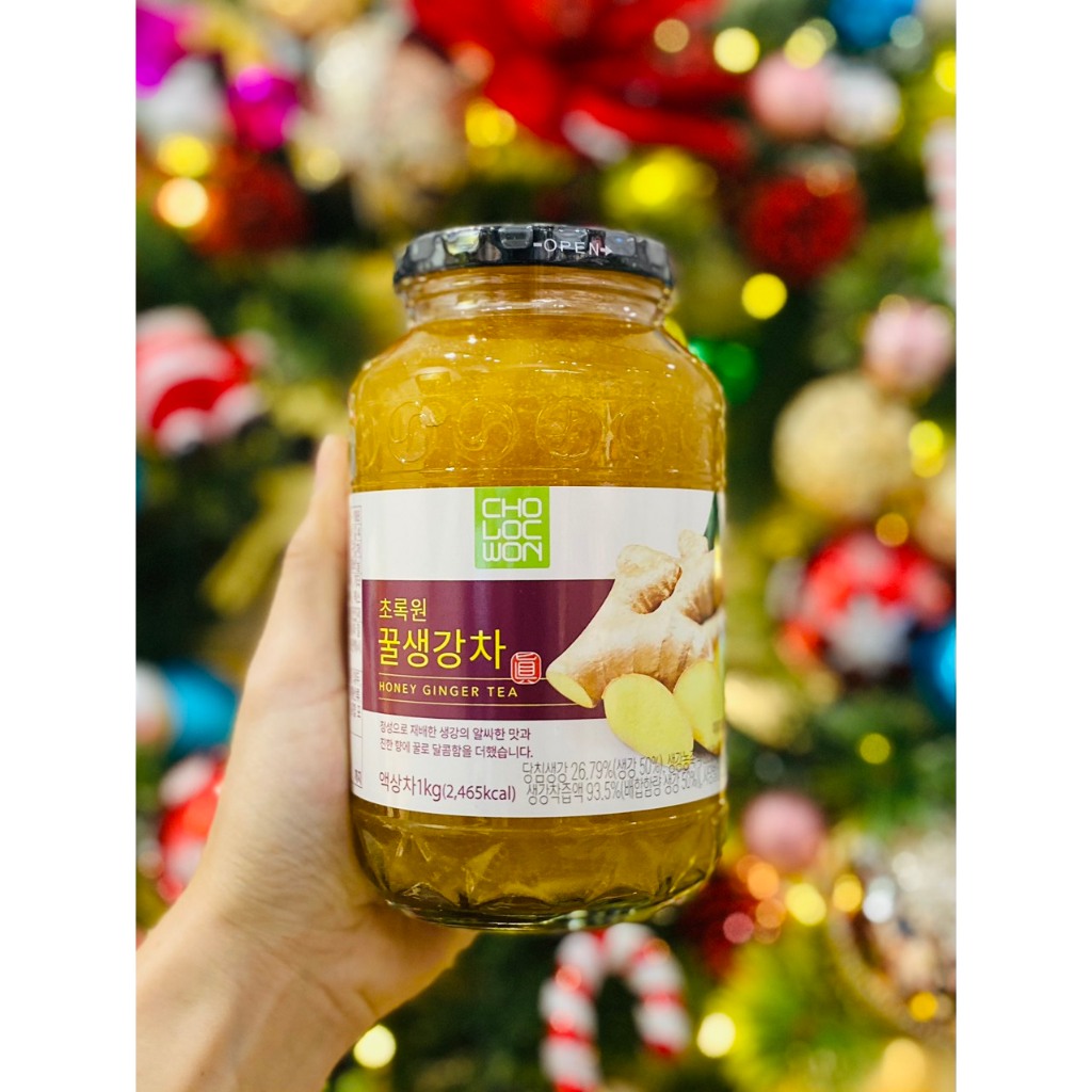 Mật ong gừng Hàn Quốc lọ 1kg-Giảm ho hiệu quả - Hàng nhập khẩu chính hãng