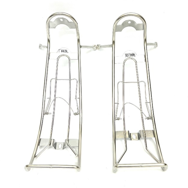 Baga Chuối -Baga Xuồng Inox Trắng Lắp Cho Các Dòng Wave, Wave50cc-100cc-110cc (10 Ly)