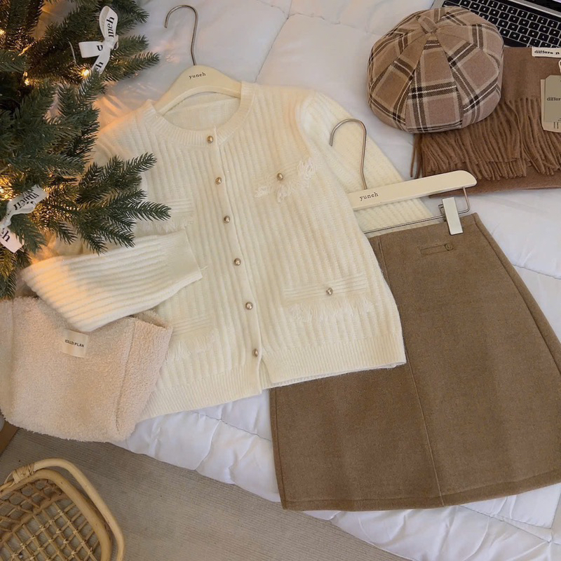 Chân váy dạ trơn