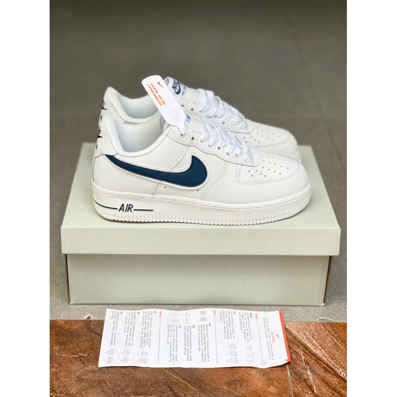 Giày AF1 Low LV8 Raider Black White - AF1 Raider Trắng Navy Lai Au Cao Cấp