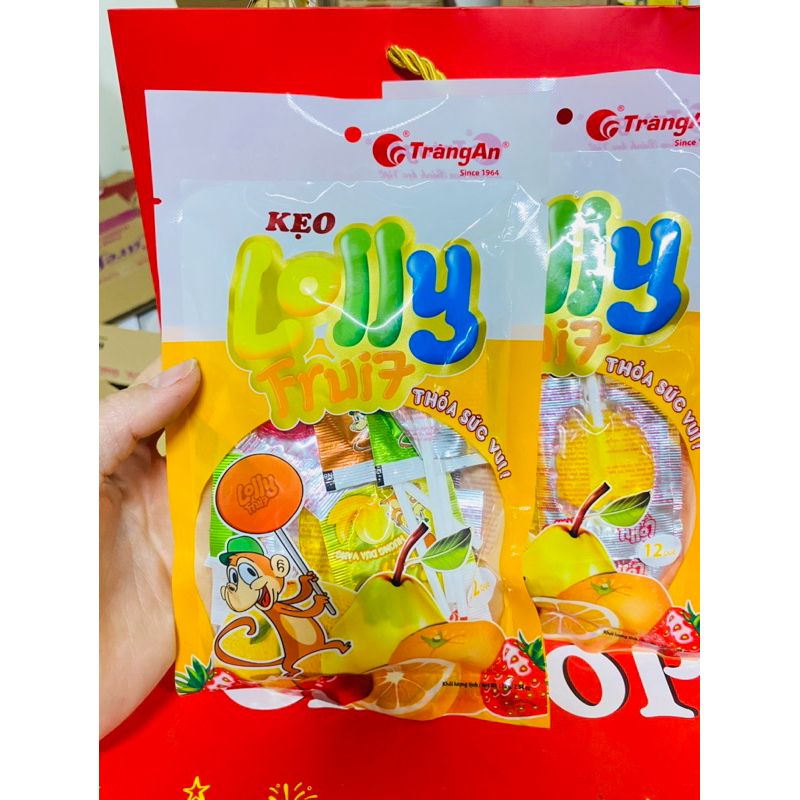 Kẹo Mút Lolly Fruit Tràng An Gói 12 Que