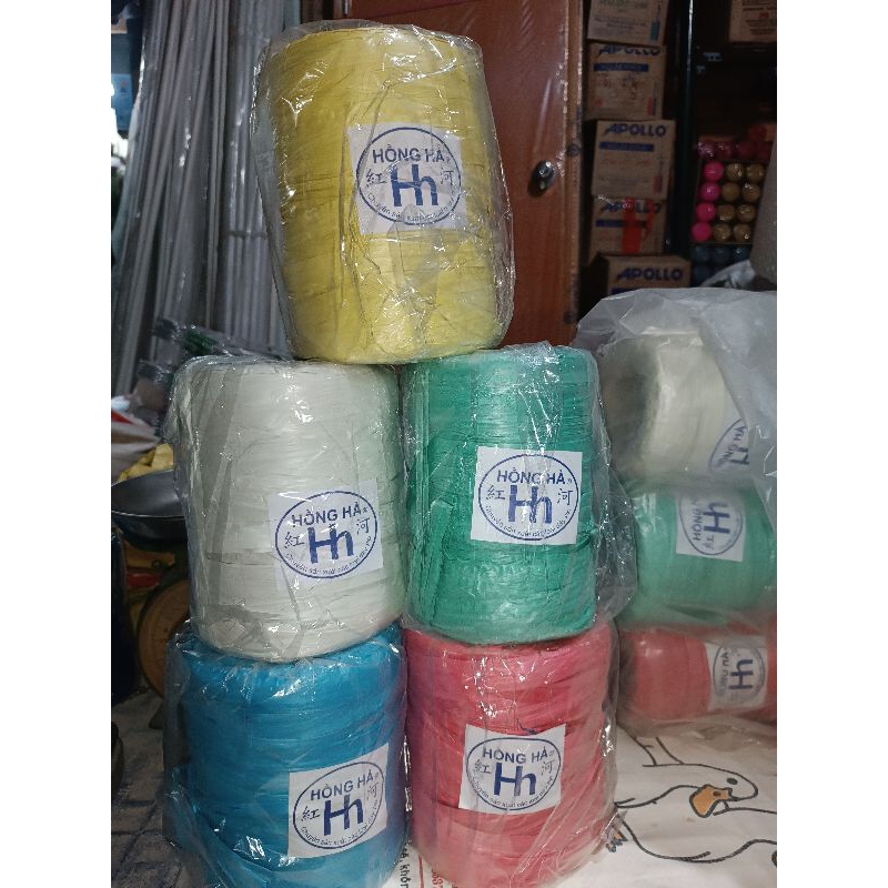 Cuộn dây nilon cột hàng siêu to nhiều màu 620g 720g