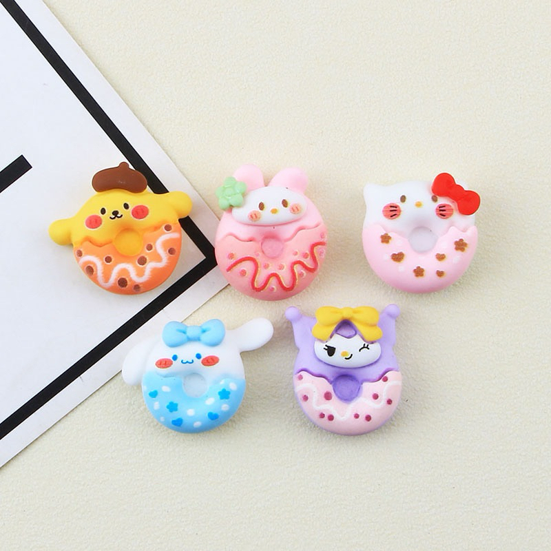 STICKER / JIBITZ / CHARM HÌNH THÚ BÁNH DONUT CUTE TRANG TRÍ DÉP SỤC, DÉP CROCS