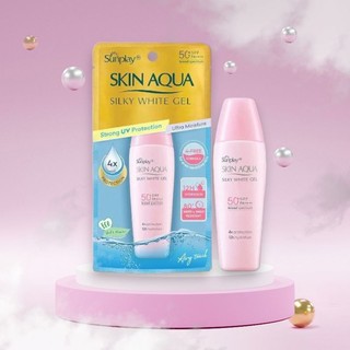 Gel chống nắng dưỡng trắng mượt Sunplay Skin Aqua Silky White Gel SPF 50+ PA++++ 30g
