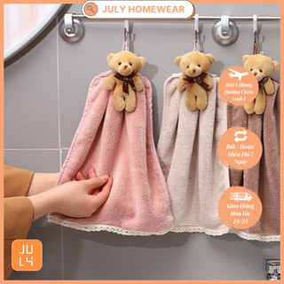 Khăn lau tay thiết kế nhung lông san hô cao cấp, khăn lau tay phòng bếp, phòng tắm siêu thấm nước