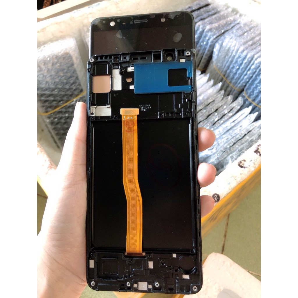 Màn Hình Samsung Galaxy A7 2018 / SM-A750G - Màn Hình Nguyên Bộ Oled 2 IC Liền Khung Xương, Màu Đen