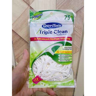 Tăm chỉ nha khoa Dentek Comfort Clean & Triple Clean (75 count)-Taiwan