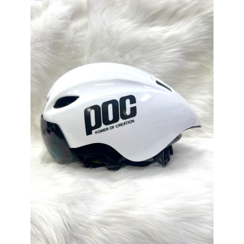 ROC HELMETS Mũ Bảo Hiểm Xe Đạp Loại Trơn ĐỘ TEM P.0.C BH 12 Tháng Full Phụ Kiện