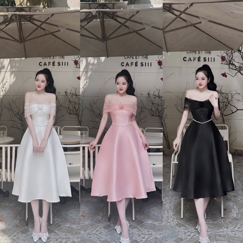 ĐẦM TAPTA PHỐI LƯỚI ĐÁ EO ĐI CHƠI, ĐI TIỆC