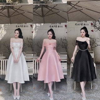 Đầm tapta phối lưới đá eo đi chơi, đi tiệc