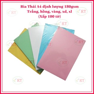 Xấp 100 tờ bìa thái Aone dày định lượng 180gsm