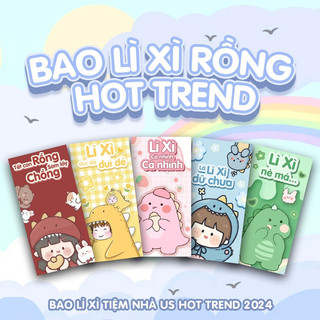 Bao lì xì rồng hot trend combo 100-500 cái