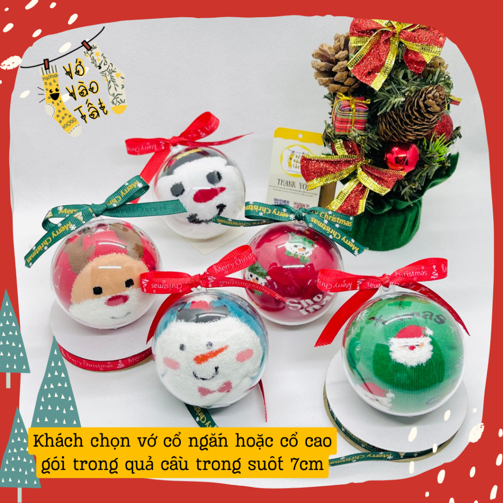 Set quà Giáng sinh gồm KHĂN GẤU NOEL, QUẢ CẦU VỚ, LỊCH MINI - GỒM HỘP KRAFT GIẤY LÓT