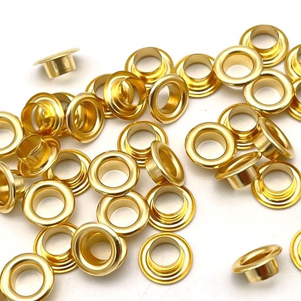 Khoen tròn không gỉ sét 10 cặp ore mắt cáo dùng bọc lỗ tròn quần áo , giày , balo , vải