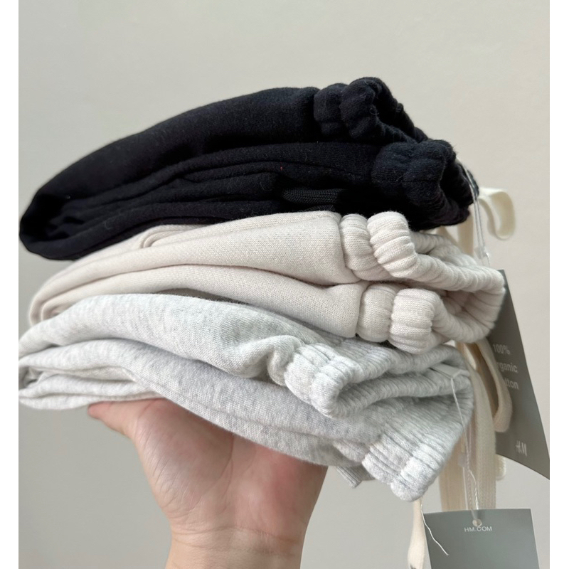 Set 3 quần nỉ bông thêu chữ BabySky cho bé trai bé gái dáng thụng siêu đẹp size từ 12-24 cân