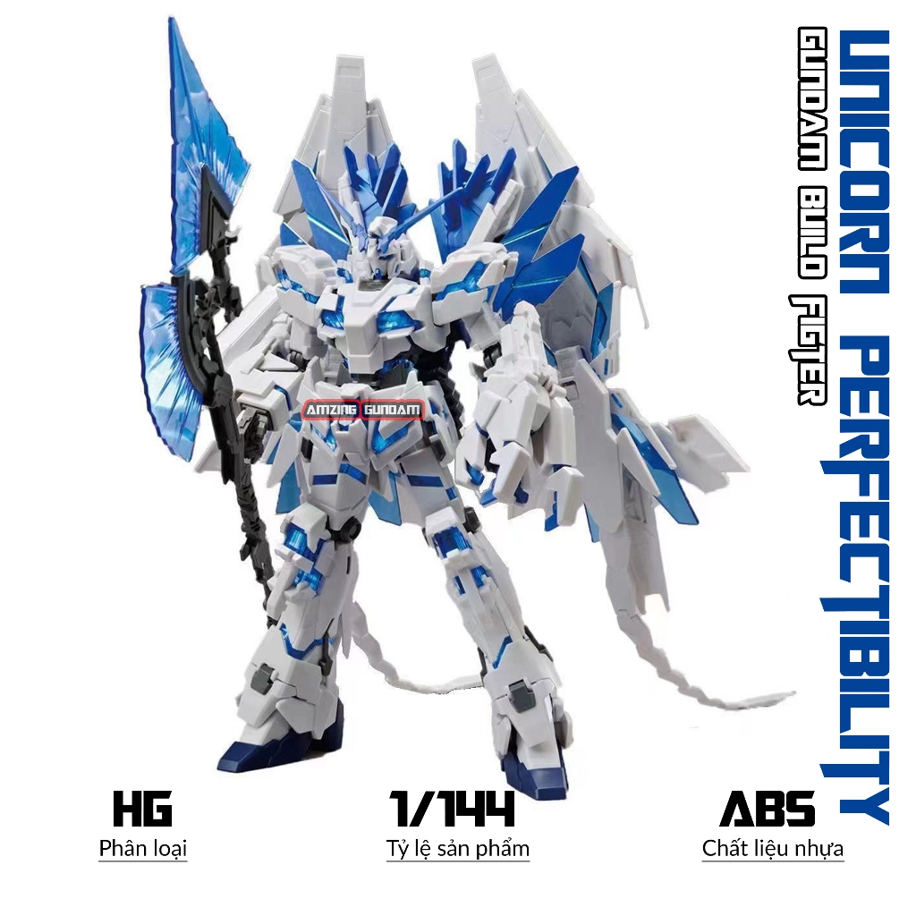 Mô hình Lắp ráp HG Unicorn Gundam Perfectibility, 1/144 Gunpla, Mô hình nhựa, Đồ chơi xếp hình