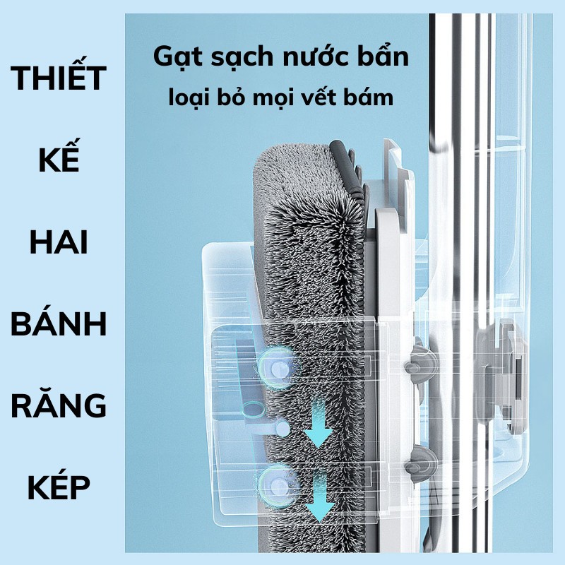 Chổi Lau Nhà Kiko Thiết Kế Thông Minh Xoay 360 Độ Tặng Kèm Bông Lau