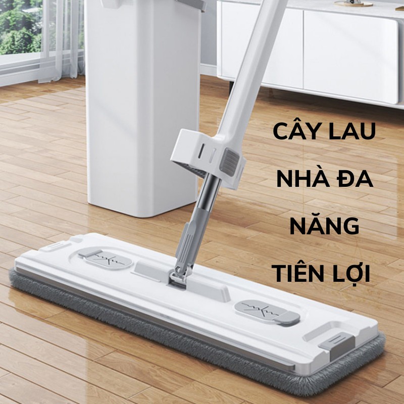 Chổi Lau Nhà Kiko Thiết Kế Thông Minh Xoay 360 Độ Tặng Kèm Bông Lau