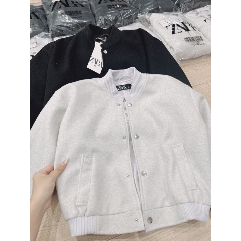 ÁO BOMBER DẠ ÉP CÚC BẤM Z.ra💎