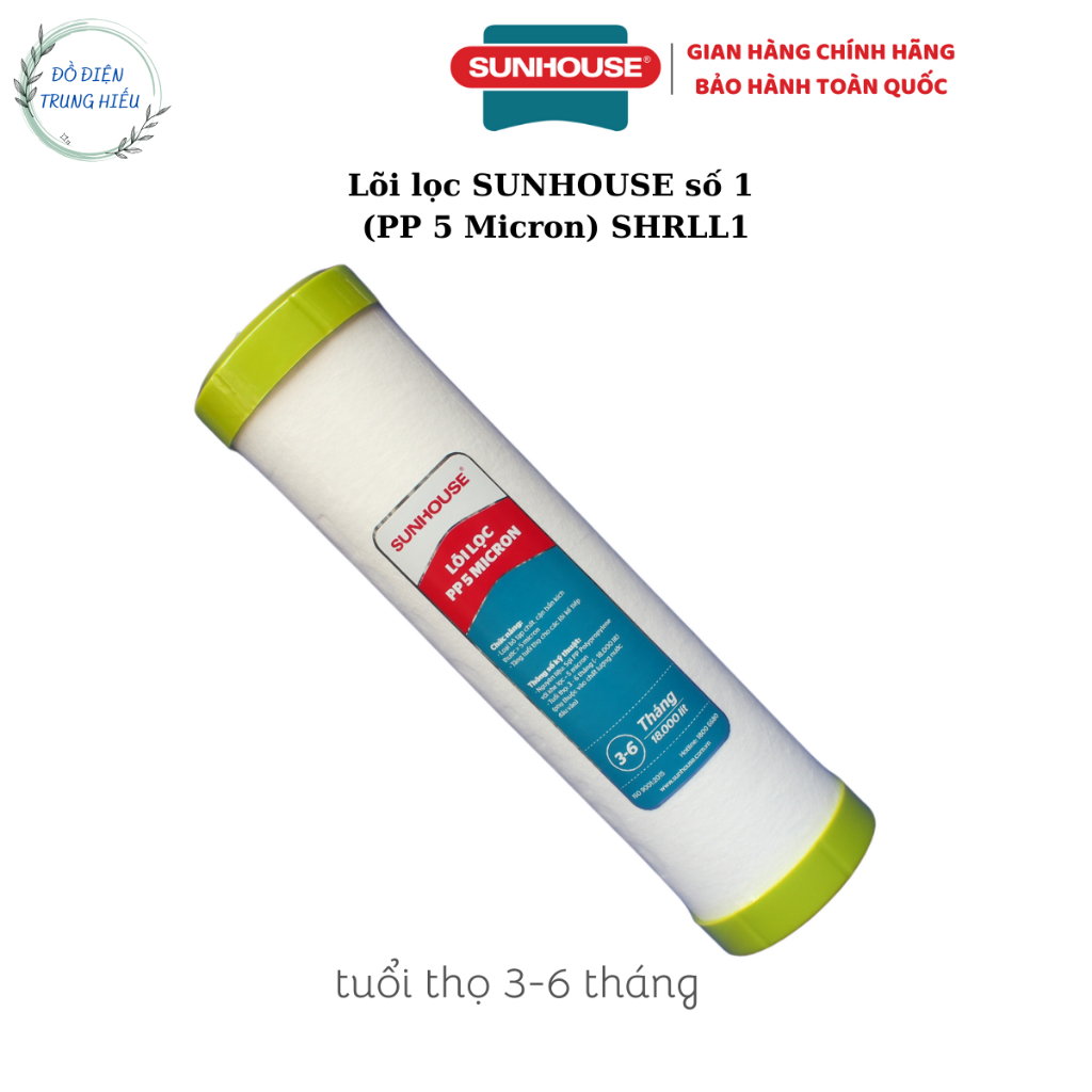 Lõi lọc nước số 1 SUNHOUSE SHRLL1  - Hàng chính hãng