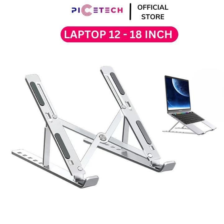 Giá đỡ Laptop,Máy Tính Macbook hợp kim nhôm tản nhiệt điều chỉnh độ cao ,chống mỏi cổ, dễ gấp gọn - Chính Hãng PICETECH