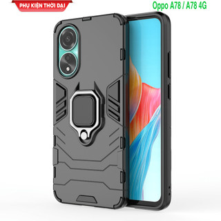 Ốp lưng Oppo F9 / Oppo A78 / A78 4G iron man iring chống sốc cao cấp giá đỡ mặt lưng