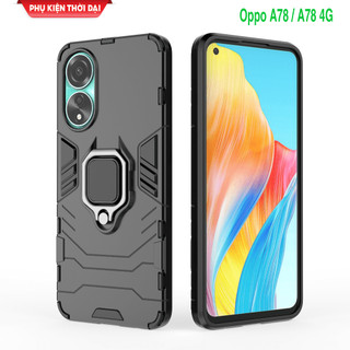 Ốp lưng Oppo A78 / A78 4G Iron Man Iring chống sốc cao cấp giá đỡ xem phim