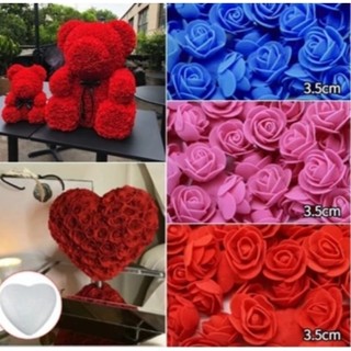 Sét 50 bông hoa xốp kích thước 3,5cm