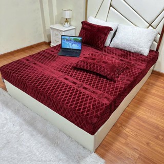  Bộ ga gối nỉ tuyết COCO cho mùa đông  Bộ 3 món ga giường vỏ gối nỉ lông cừu mẫu mới 