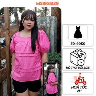 Bigsize Set đồ BABYDOLL cổ vuông S322 msbigsize Chất liệu: áo cotton lạnh - quần tuyết mưa
