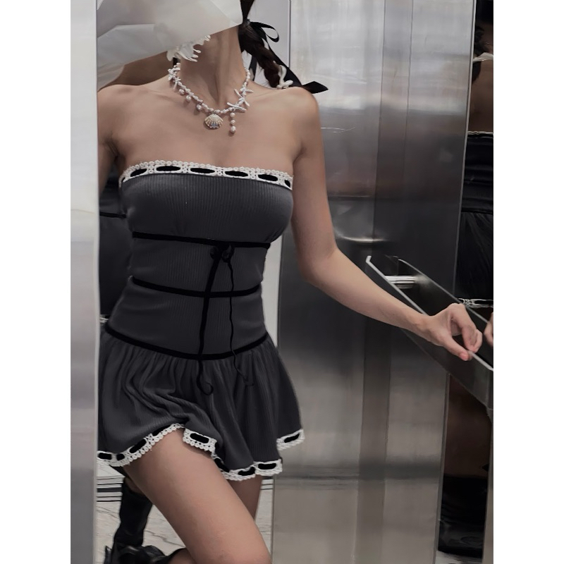 Váy Đầm Cúp Ngực Mùa Hè Phối Ruy Băng Nhung - Morias Mini Dress