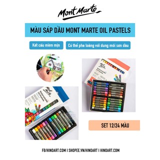 Set màu sáp dầu mont marte oil pastels 12 / 24 màu