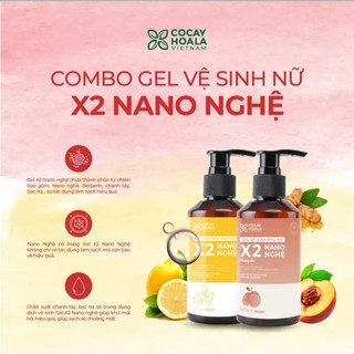 Gel vệ sinh phụ nữ X2 Nano Nghệ Hương Đào Cỏ Cây Hoa Lá [Chinh hãng] 150ml