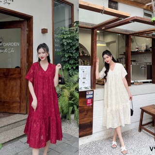 Váy bầu ren cao cấp cổ tim đuôi cá đẹp sang chảnh