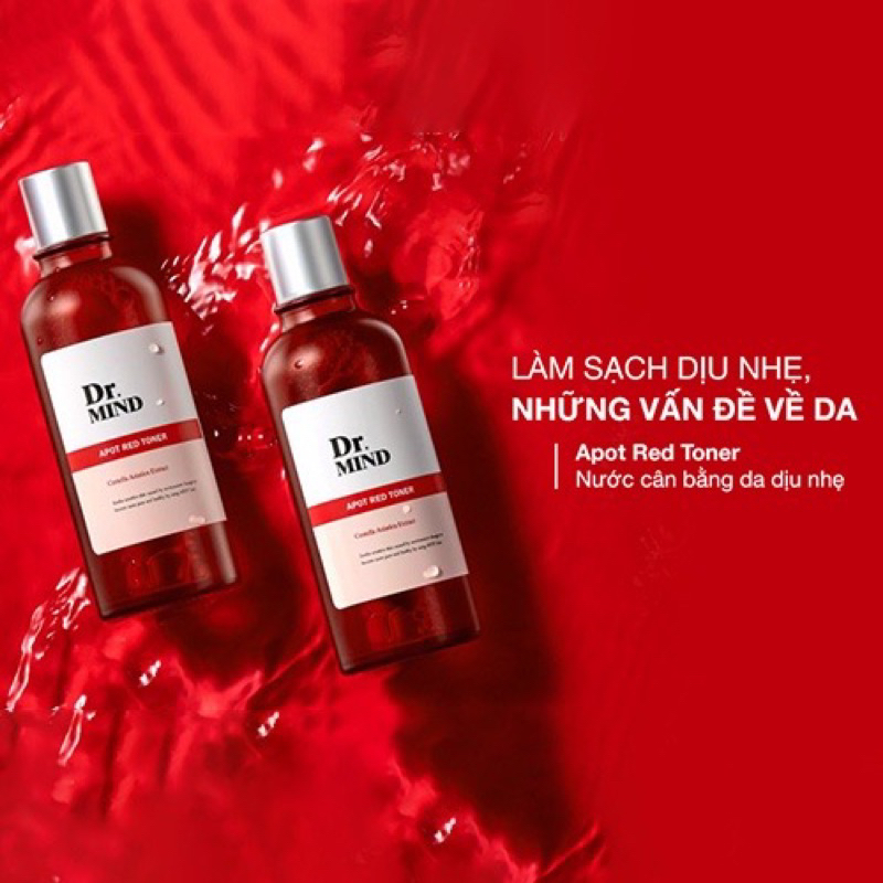 Nước cân bằng da diệu nhẹ Dr.Mind Apot Red Toner 150ml