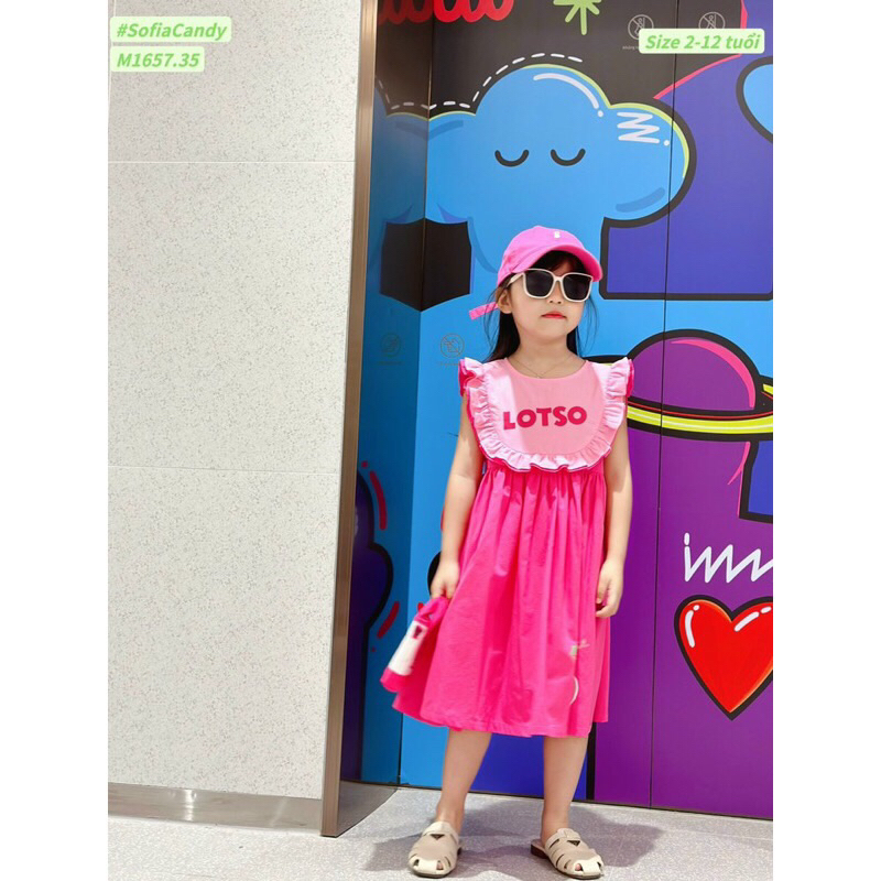 Đầm gấu dâu cho bé gái 8-40kg, đầm xoè cho bé gái Siêu hot siêu đẹp