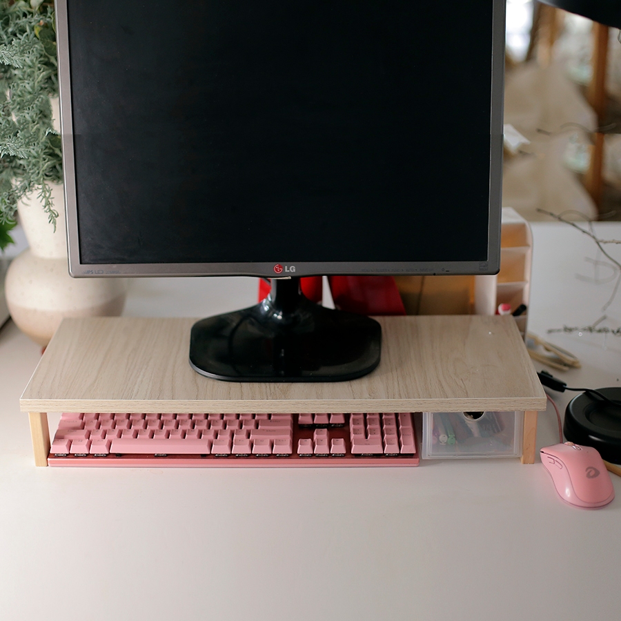 Kệ Để Màn Hình Máy Vi Tính, Có Hộc Kéo, Dài 60cm x Rộng 24cm x Cao 10cm