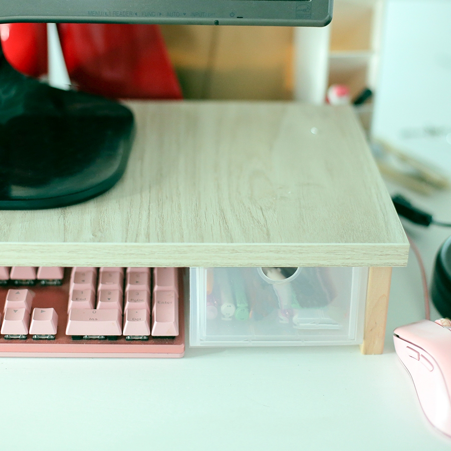 Kệ Để Màn Hình Máy Vi Tính, Có Hộc Kéo, Dài 60cm x Rộng 24cm x Cao 10cm