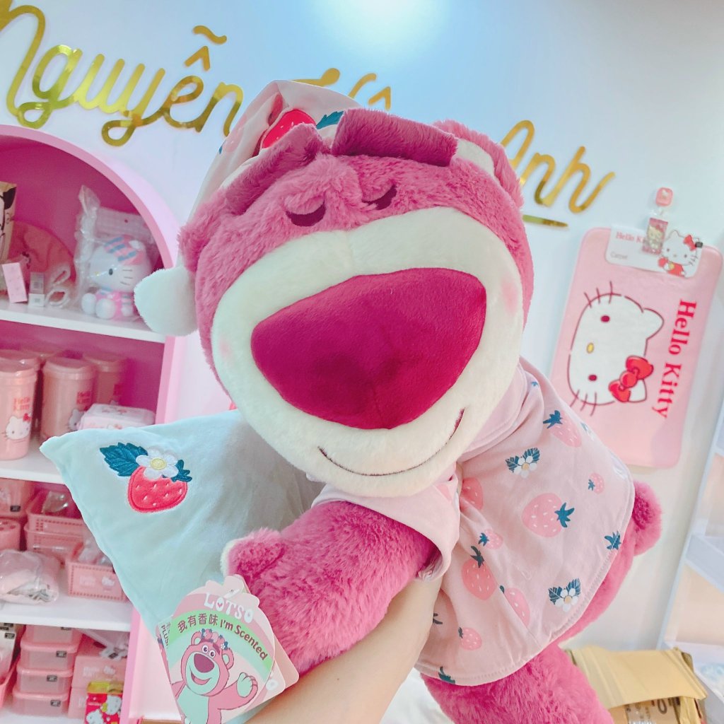 Gấu Dâu Nằm Ngủ Chính Hãng Size 65cm