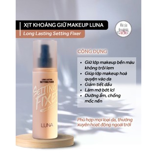 Xịt khóa makeup luna long lasting setting fixer