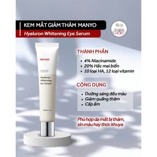 Serum mắt dưỡng sáng giảm thâm manyo hyaluron whitening eye serum