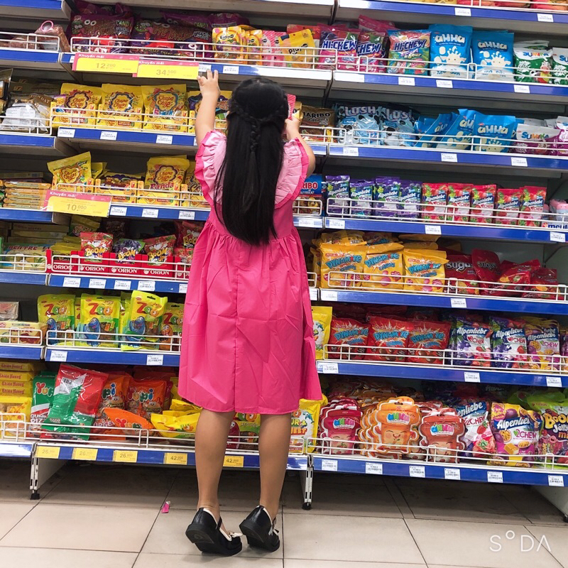 Đầm gấu dâu cho bé gái 8-40kg, đầm xoè cho bé gái Siêu hot siêu đẹp