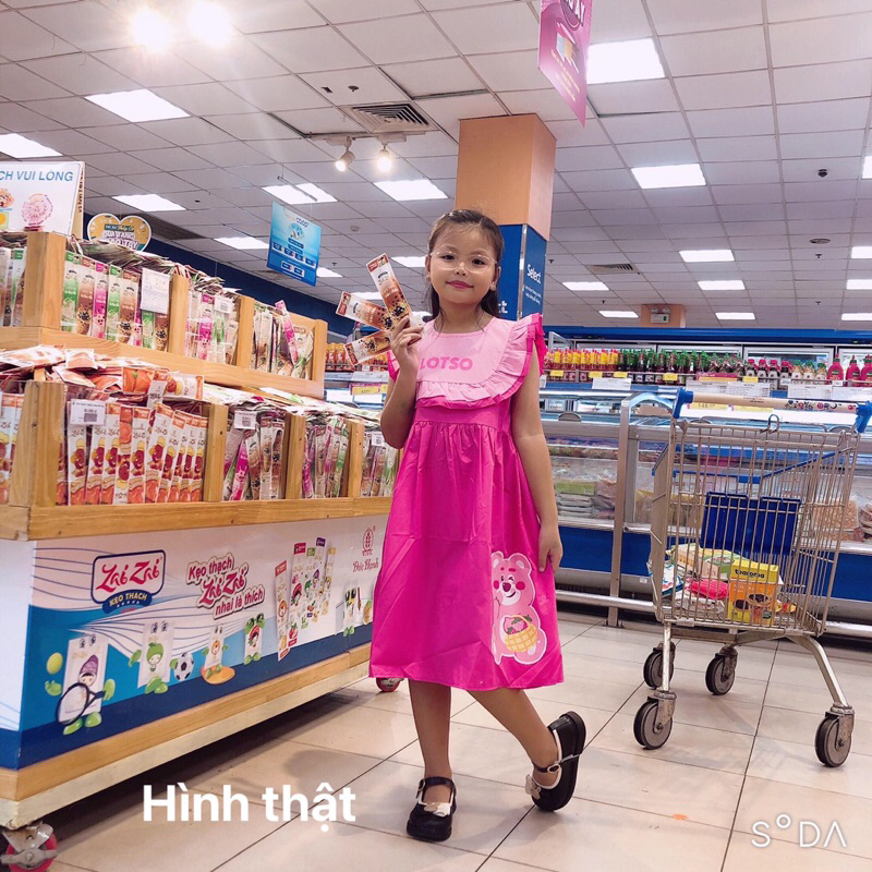 Đầm gấu dâu cho bé gái 8-40kg, đầm xoè cho bé gái Siêu hot siêu đẹp
