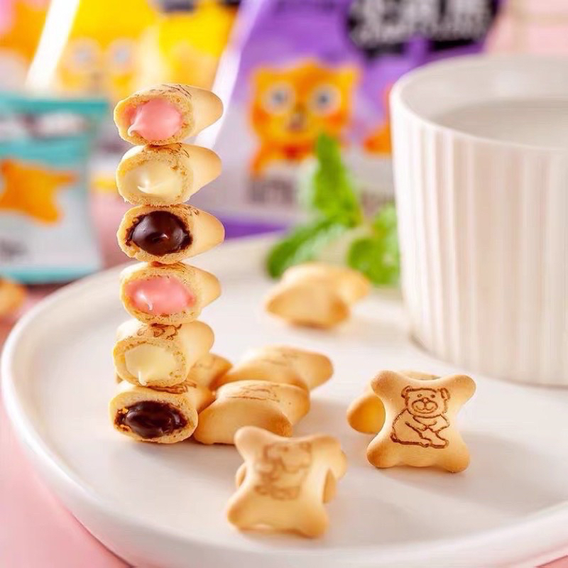 500g Bánh Gấu Nhân Kem Mix Vị Thơm Ngon