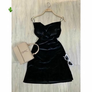 Đầm Nhung Boby 2 Dây (có Mút)