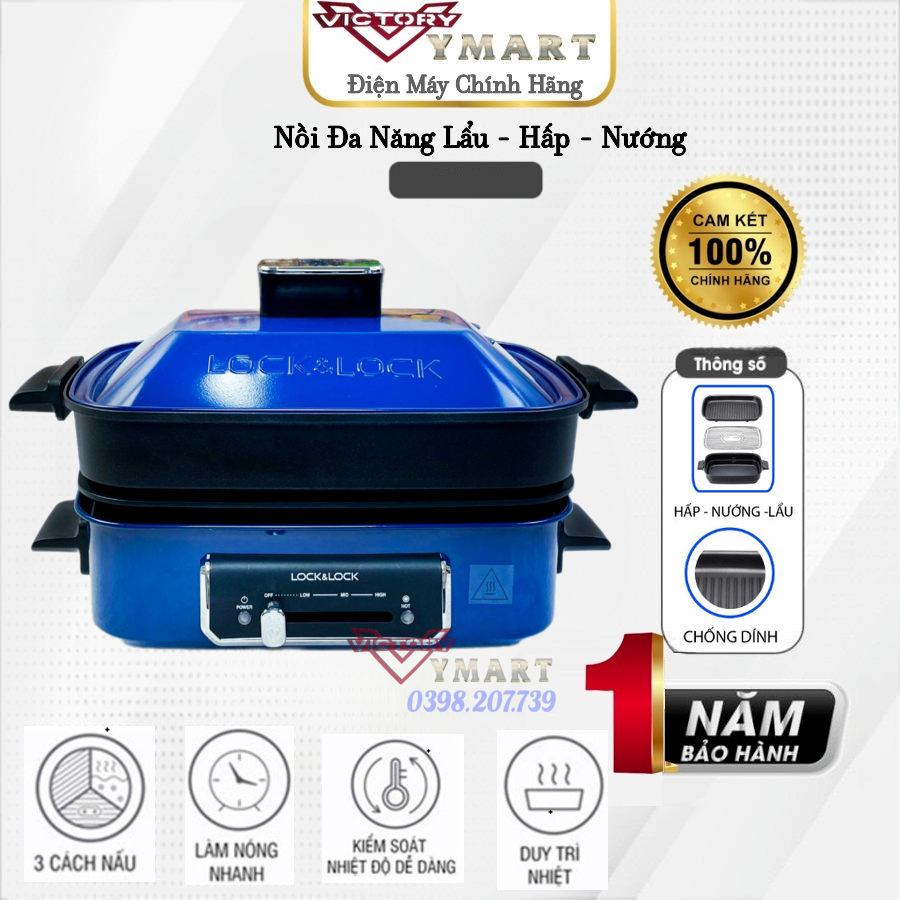 Nồi Điện Đa Năng Lock&Lock EJG556 (2.5 Lít) - Hàng Chính Hãng