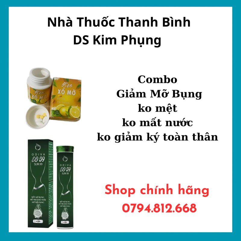 Combo sủi Eo59 odiva kèm viên kẹo sổ giảm bụng ,hổ trợ kiểm soát cân nặng