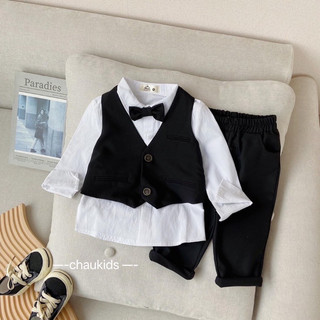 Set vest ĐEN bé trai mã 7085