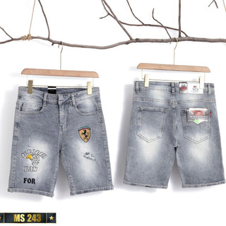 Quần short jean nam co giãn, quần bò lửng nam mẫu mới nhiều màu Bi shop ms215
